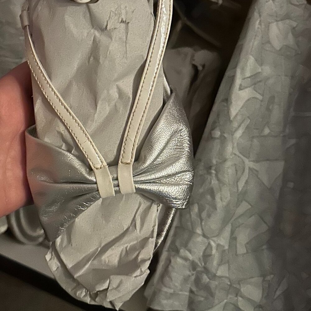 Beautiful Miss Sixty Sandals- Silver/White Brand New in Original Box- Size 38